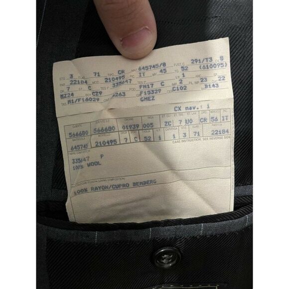 Ermenegildo Zegna Men's Sports Coat Gray‎ Striped 15milmil15 Wool Size 42 C - Picture 6 of 11